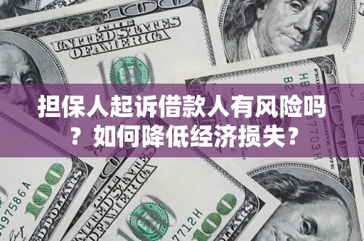 济南担保人起诉借款人有风险吗？如何降低经济损失？